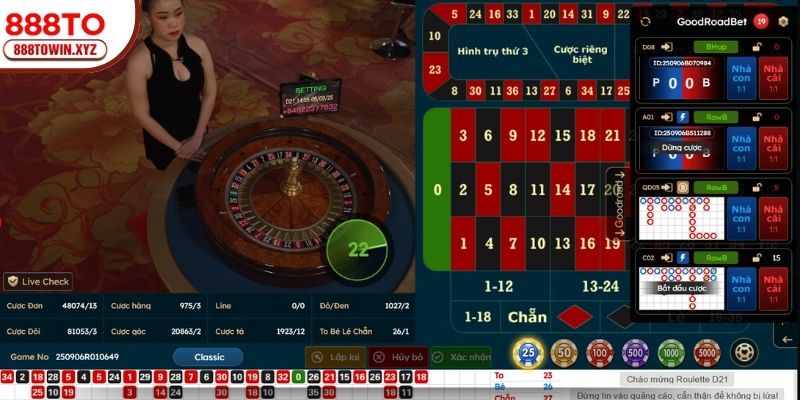 Thử sức cùng ván Roulette