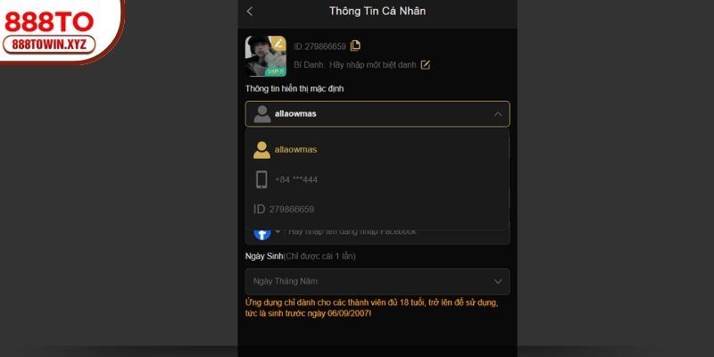 Sai sót trong cập nhật thông tin cá nhân