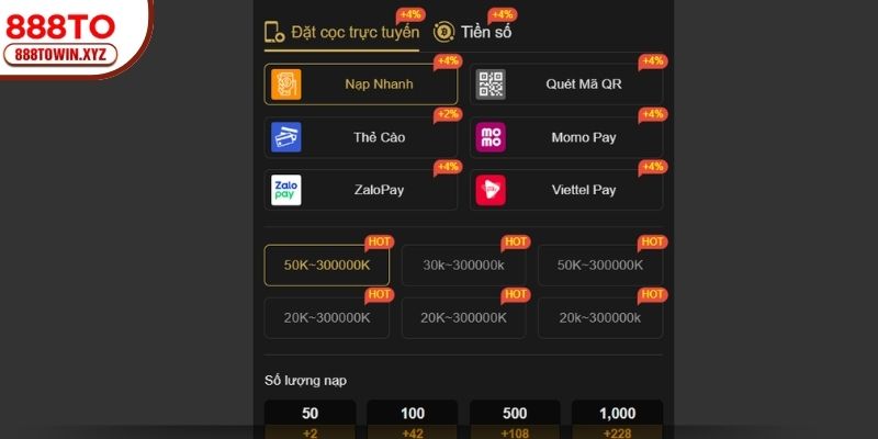 Hướng dẫn nạp và rút tiền nhanh chóng